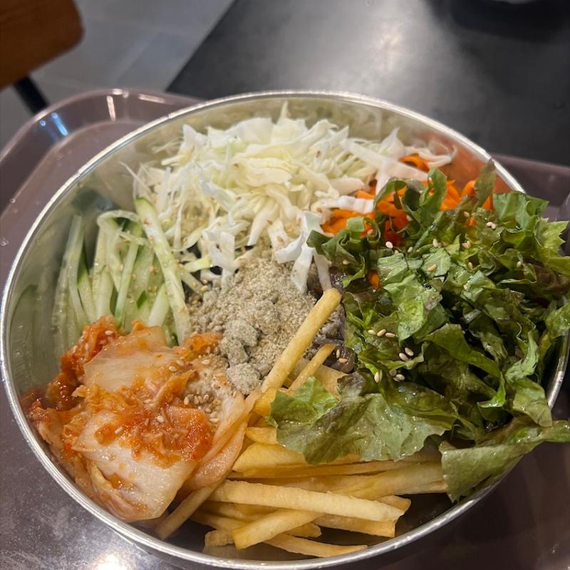 Mixing Cold Buckwheat Noodles