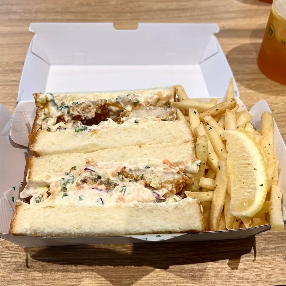 Orange-yuzu Crispy Fish Sando Set