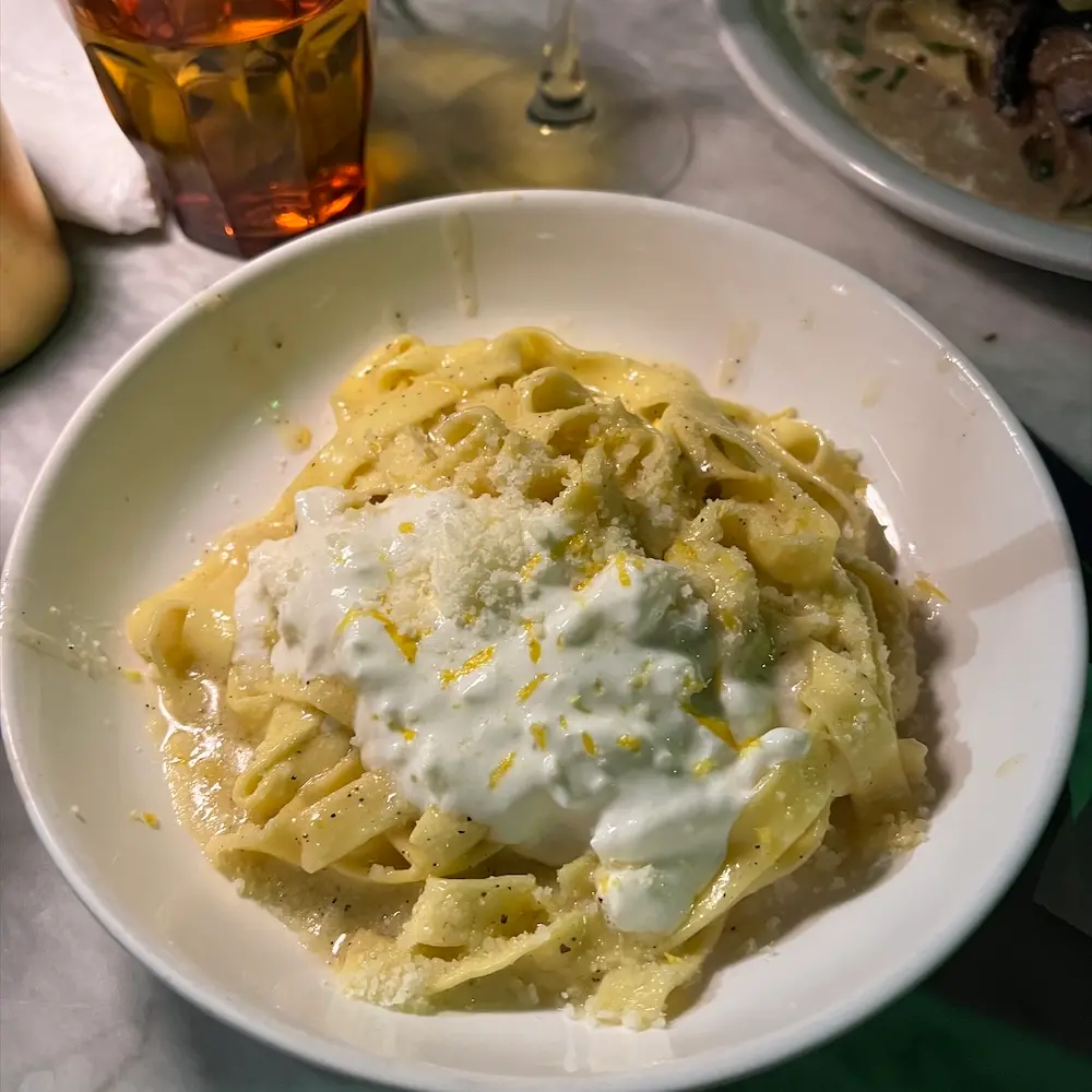 Tagliatelle Al Limone E Burrata