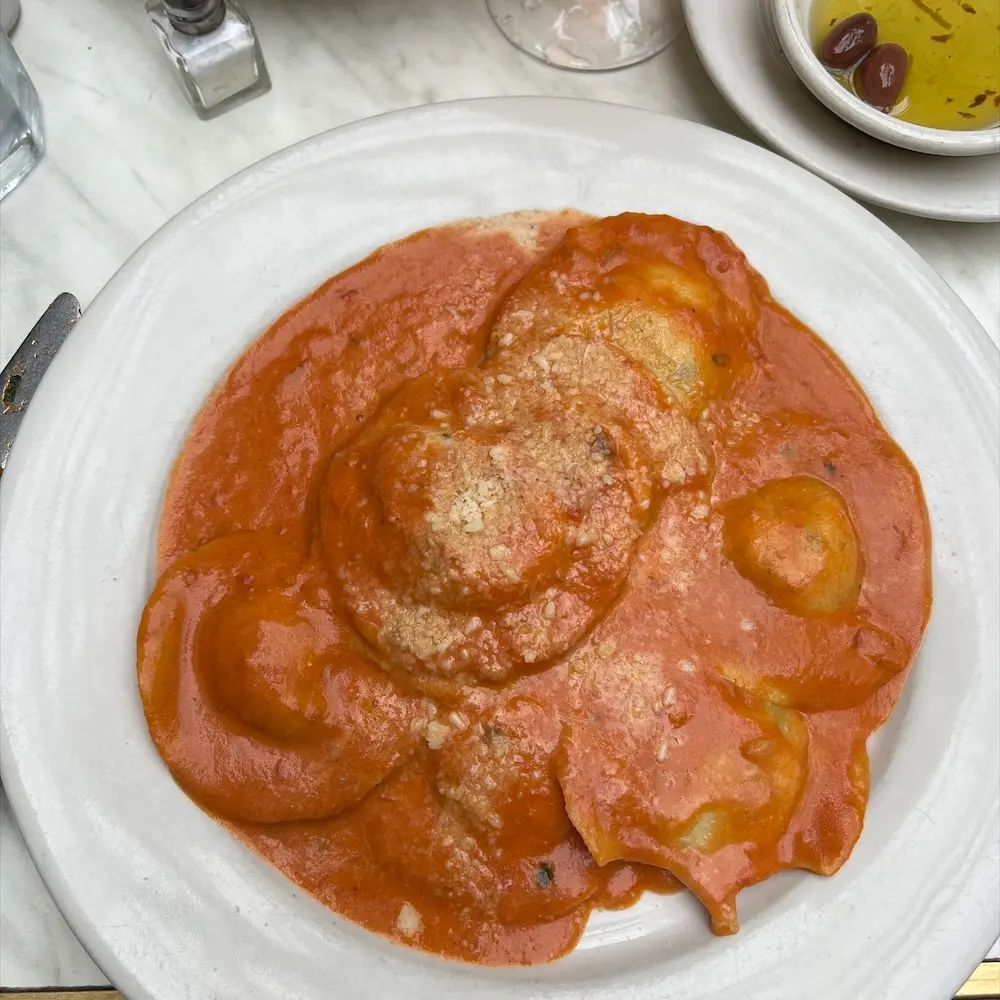 Burrata Ravioli In Vodka Sauce
