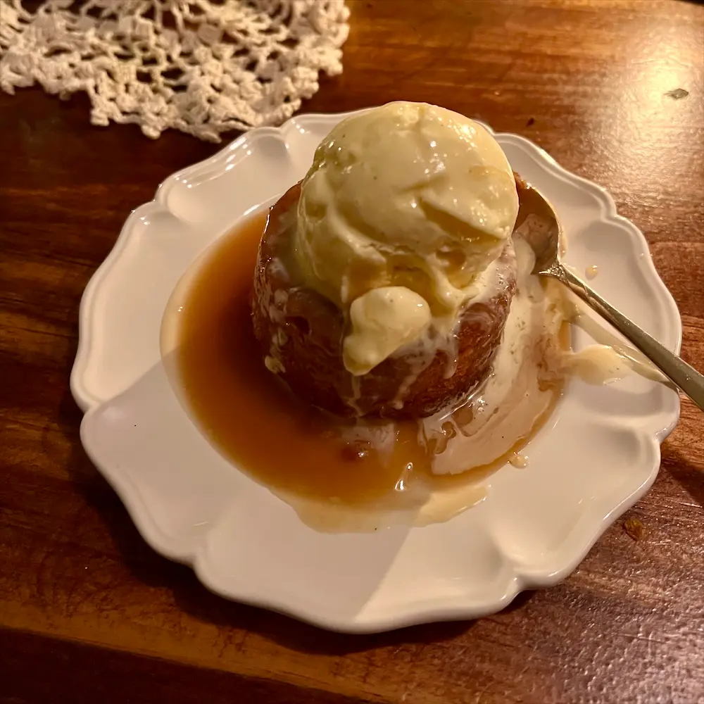 Tamarind Date Cake A La Mode With Coconut Caramel