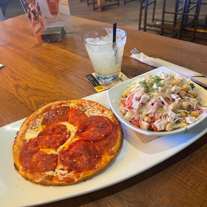 Gluten-free Pepperoni Pizza With Chopped Salad